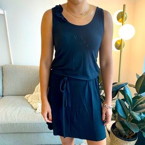 NEW Sonia Rykiel L black jersey dress